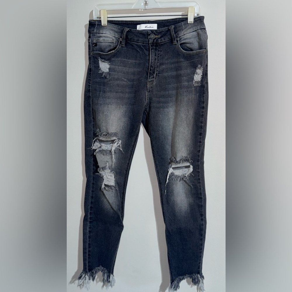Kancan 11/29 Skinny Jeans Distressed Black